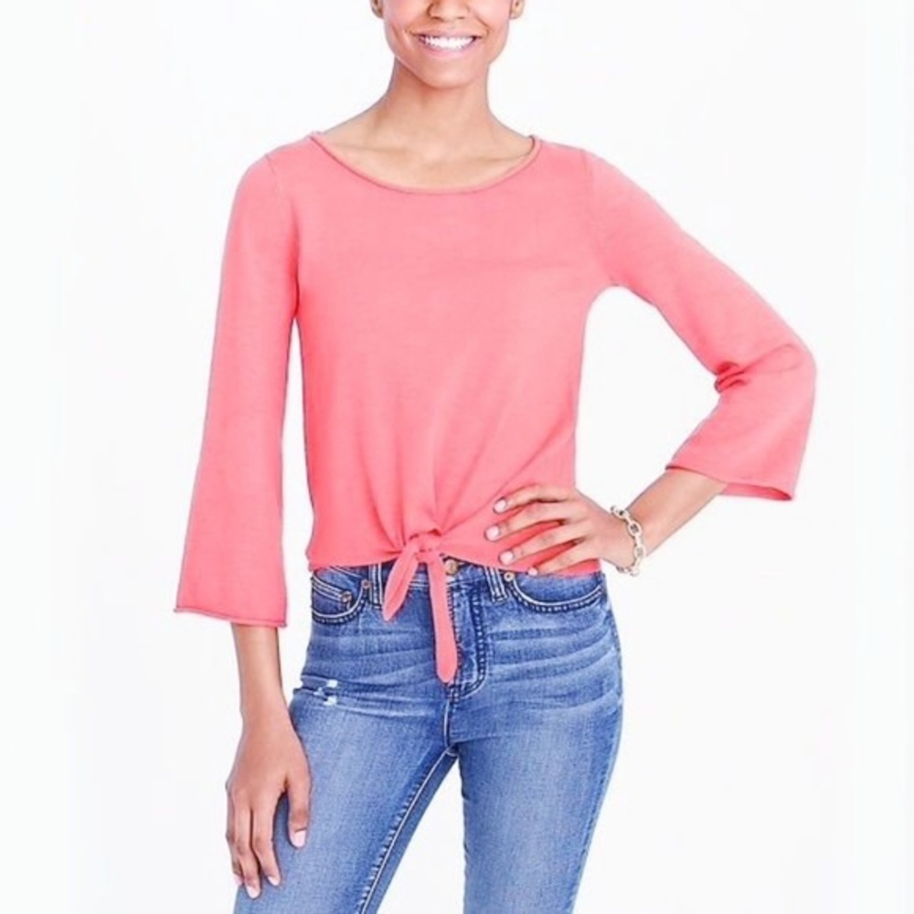 J. Crew Factory Front-Tie Sweater